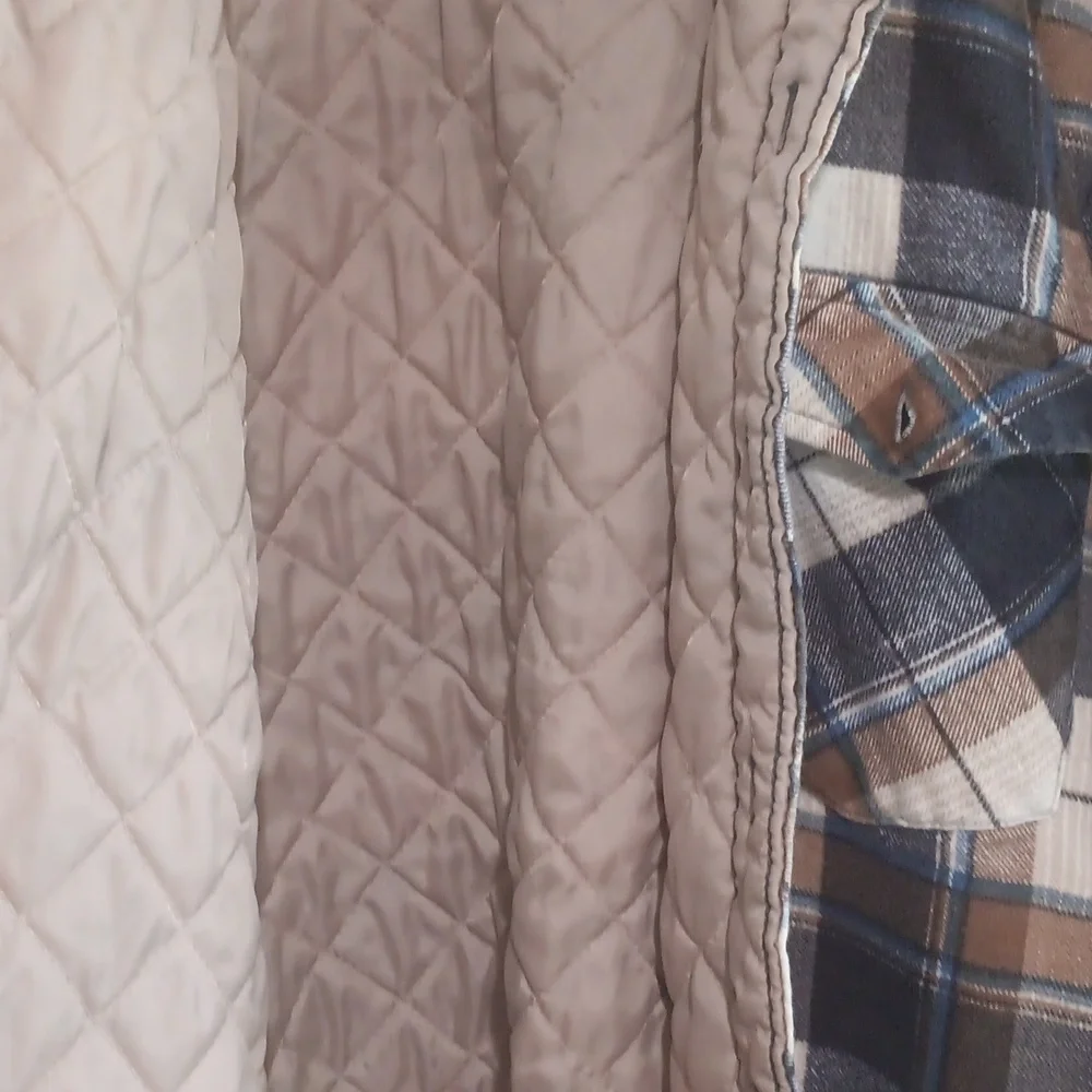 Dickies Plaid Quilted-Lined Shirt Jacket in Brown, Black & White